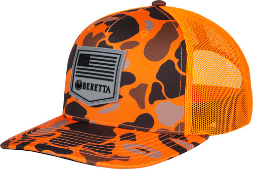 Beretta PM R112 Trucker Cap with Rubber Patch Blaze Duck Camo