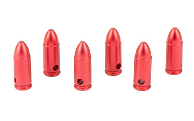 Birchwood Casey DURACAP Snap Caps, 9MM, Red Anodized Aluminum, 6 Count