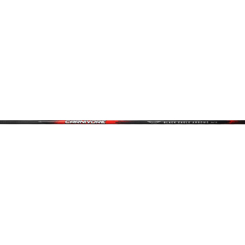 Black Eagle Carnivore Arrows .001 3050 High-Modulus Carbon Shafts 12-Pack
