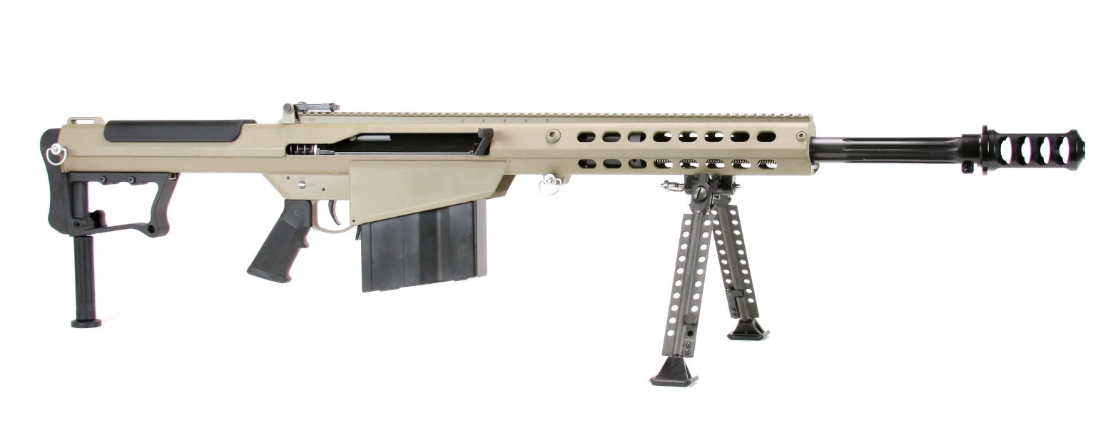 Barrett 18066 M107A1 50 BMG 20" 10+1 Flat Dark Earth Cerakote Flat Dark Earth Fixed with Sorbothane Recoil Pad Stock Black Polymer Grip