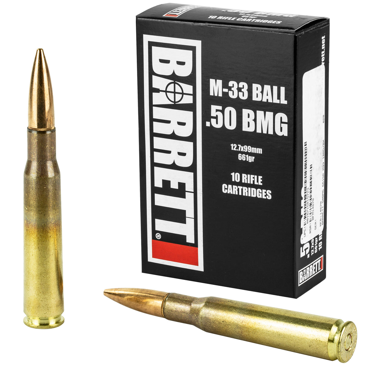 Barrett Firearms .50 BMG M33 Ball 661 grain Full Metal Jacket ammunition