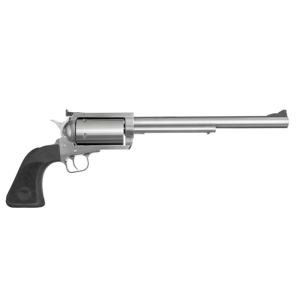 Magnum Research BFR500SW10 BFR Long Cylinder Large Frame 500 S&W Mag 5 Shot, 10" Brushed Stainless Steel Barrel, Cylinder & Frame, Black Rubber Grip, Exposed Hammer
