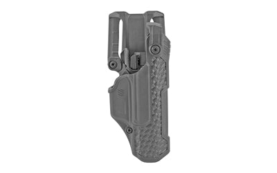 BLACKHAWK 44N500BWR T-Series L3D RH Duty Holster, Fits Glock 17/19/22/23/31/32/45/47, Black Basketweave Polymer