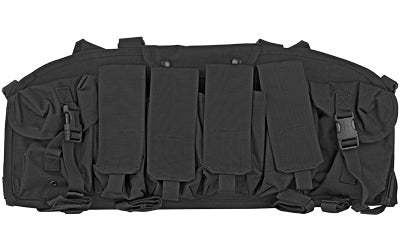 BLACKHAWK Lightweight Commando Chest Harness with 4 Pouches, Black 55CO00BK