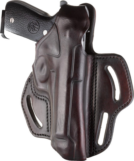 1791 Gunleather BHX Right Hand OWB Thumb Break Belt Holster Brown Leather 1911 5" Railed