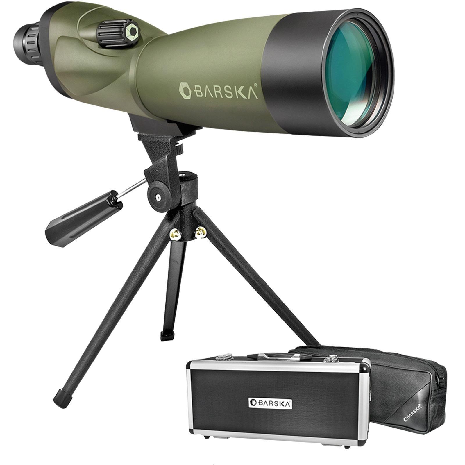 Barska Blackhawk Waterproof Spotting Scope 20-60x60mm Matte with Tripod & Soft Case