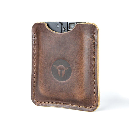 Trailblazer Life Card Dark Brown Leather Sleeve