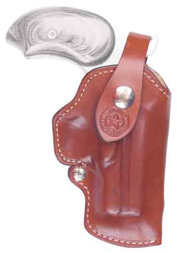 Bond Arms 3.5" RH Tan Leather Belt Loop Holster with Full Trigger Guard