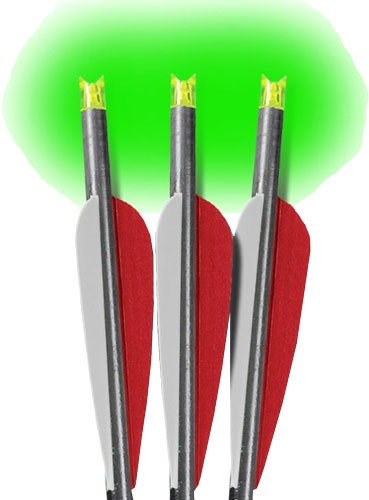 Lumenok Xbow 20" Barnett Headhunter Green Lighted Crescent Arrow 3-Pack