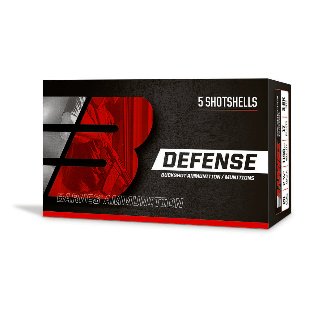 Barnes 12 Gauge Shotgun Ammo Self Defense 8 pellets 2.75 in 1 oz 00 Buck