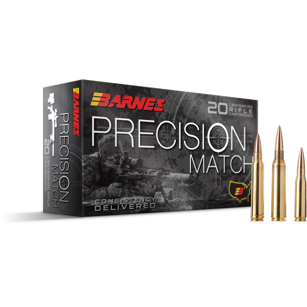 Barnes .223 Remington Precision Match 55 grain Open Tip Match Boat-Tail ammunition