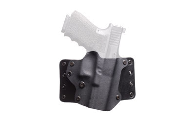 BlackPoint Tactical OWB Leather Wing Holster, Fits Glock 17/22/31, Right-Hand, Kydex & Leather, 15 Degree Forward Cant 100080