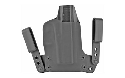 BlackPoint Tactical IWB Mini Wing Holster, Fits Glock 43X, Right-Hand, Black Kydex & Leather, 15° Cant 115947