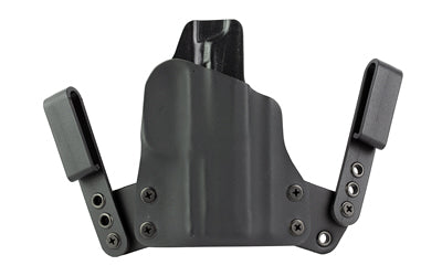 BlackPoint Tactical IWB Mini Wing Holster, Fits Sig P365 X-Macro, Right-Hand, Leather & Kydex Construction, Black 151956