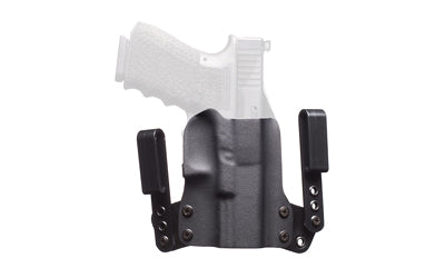 BlackPoint Tactical IWB Mini Wing Holster, Fits Sig P365 Macro, Right-Hand, Black Kydex & Leather, Tuckable 152157