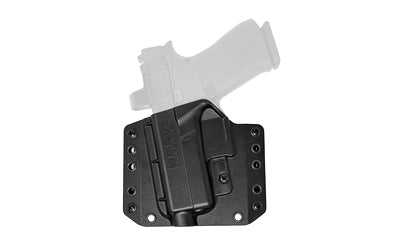 Bravo Concealment BCA OWB Concealment Holster, Fits Glock 43/43X/43X MOS, Left Hand, Black Polymer