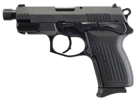 Bersa TPR9CMX TPRCX Compact Frame 9mm Luger 13+1, 4.10" Black Steel Threaded Barrel, Matte Black Serrated Steel Slide & Aluminum Frame w/Beavertail, Ambidextrous