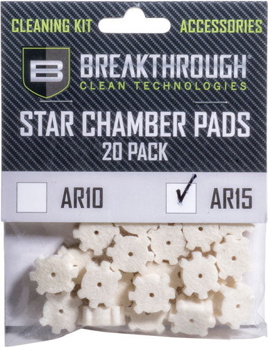 Breakthrough AR15 Chamber Cleaning Pads 20-Pack with 8-32 Adapter