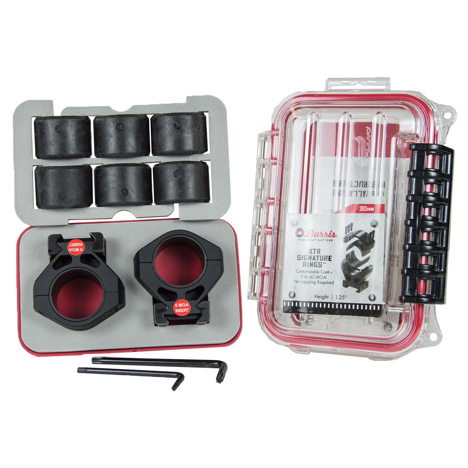Burris Steel XTR Signature 30mm Scope Rings 1.25" Height Pos-Align Offset Inserts Matte Finish