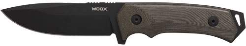 WOOX Rock 62 Fixed Blade Hunting Knife Black Micarta 4.25"