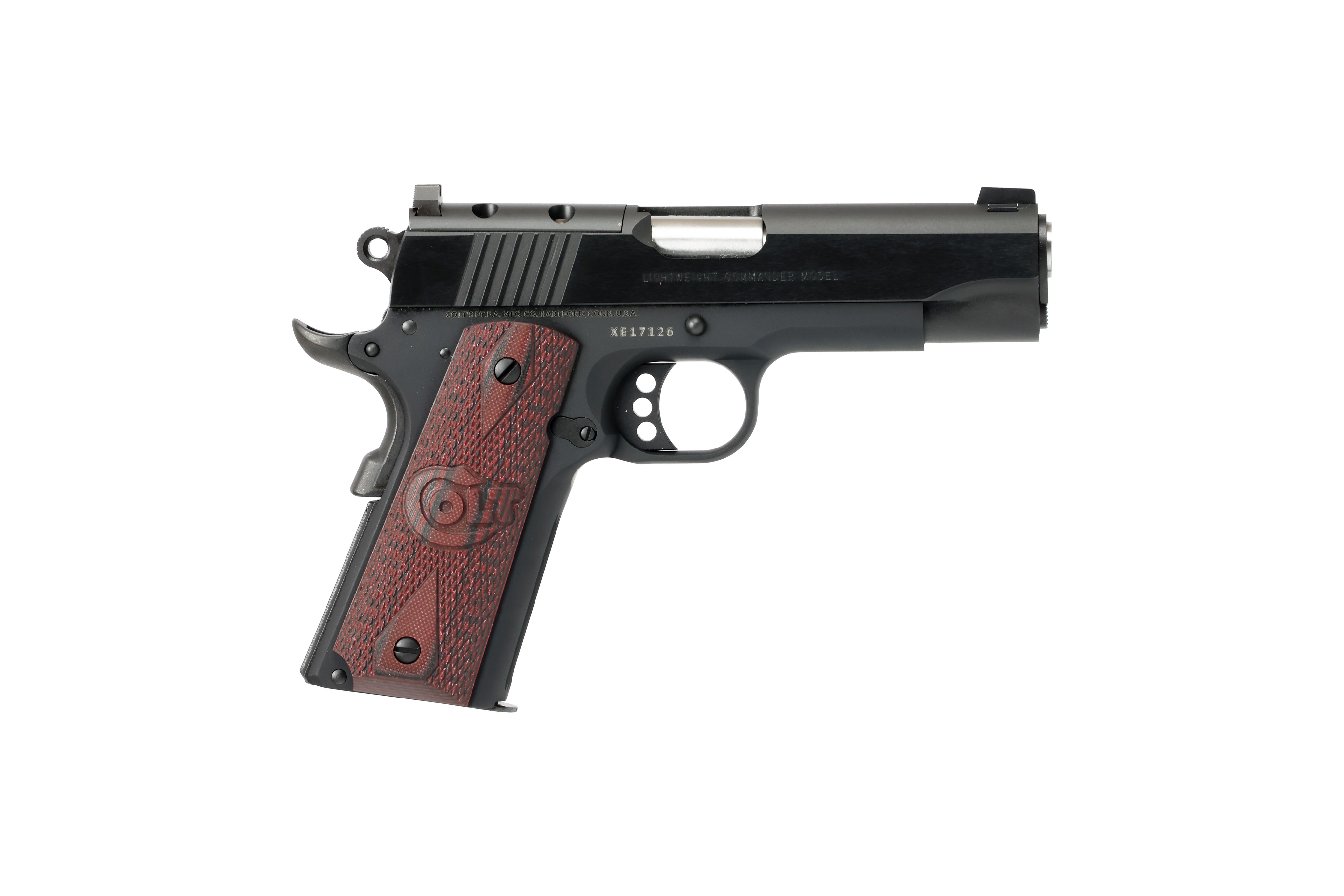 Colt Mfg O4842XEOR Commander Lightweight 9mm Luger 9+1 4.25" Stainless National Match Barrel, Blued Steel Optic Ready/Serrated Slide, Blue Anodized Aluminum Frame w/Beavertail