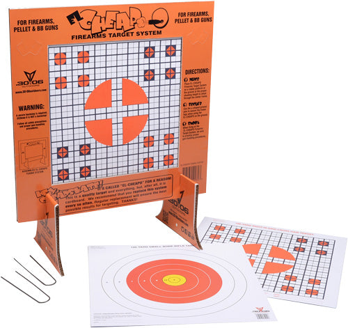 30-06 Outdoors El Cheapo Firearm Sight-In Paper Target & Stand 40 Ct
