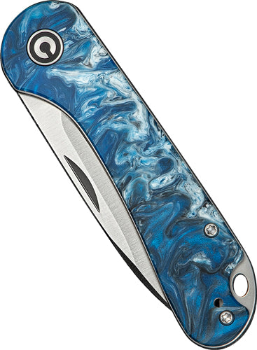 CIVIVI Elementum 2.9" Slip Joint Pocket Knife Blue Ocean Handle Satin Blade