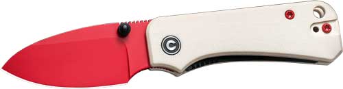 CIVIVI Baby Banter Pocket Knife 2.34" Red Blade Ivory G10 Linerlock
