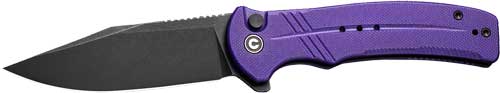 CIVIVI Cogent Pocket Knife 3.47" Black Stonewash Blade Purple G10