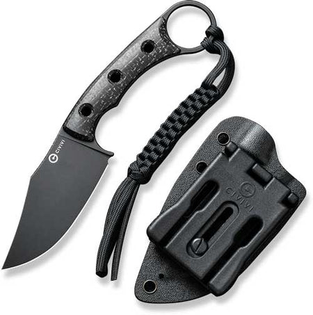 CIVIVI Midwatch 3.39" Black Stonewash Blade Burlap Micarta Handle Folder