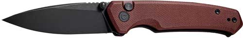 CIVIVI Altus Pocket Knife 2.97" Black Stonewash Blade Burgundy G10
