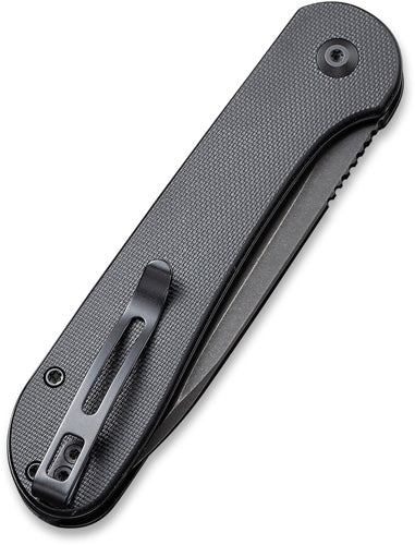 CIVIVI Elementum Folder 3.47" Black Stonewash Blade Black G-10
