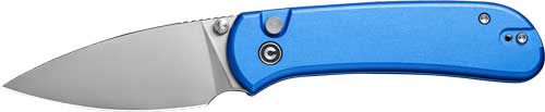 CIVIVI Qubit 2.98" Satin Blade Blue Handle Button Lock Folder