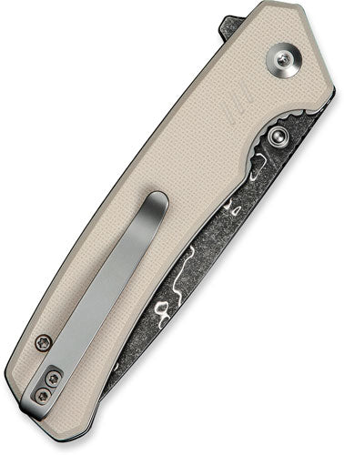 CIVIVI Merit 3.28" Damascus Blade Ivory G10 Handle Liner Lock Folder