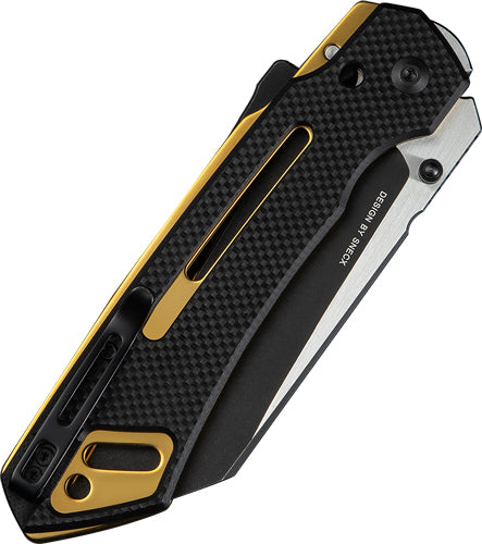 CIVIVI Buster FG Pocket Knife 4.2" Satin Flat Blade Black G10 Handle
