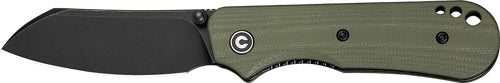 CIVIVI Crabby Compact Folder 2.7" Black Stonewash Blade OD Green G-10