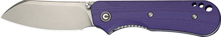 CIVIVI Crabby Compact Folder 2.7" Stonewash Blade Purple G-10 Liner Lock