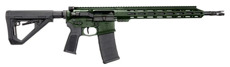 US Palm RI00010001ADN Cat4 Storm 5.56 NATO 30+1 16" Black Threaded Barrel, Green Receiver w/Picatinny Rail, M-LOK Handguard, Adjustable Black Polymer Stock, Reduced Angle Grip, Ambidextrous
