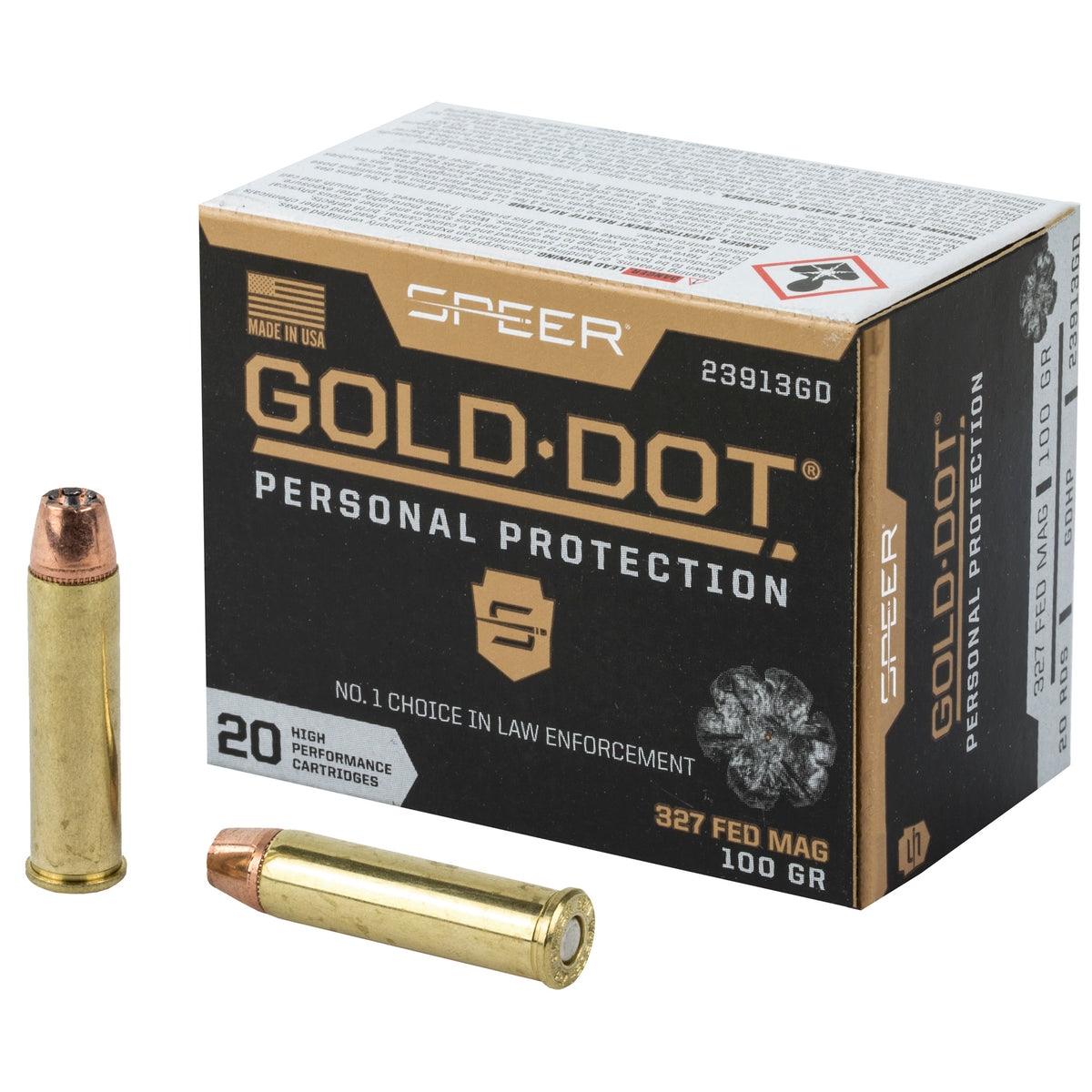 Speer Gold Dot Personal Protection Hollow Point 100 Grain .327 Federal Mag 1500 fps 604544646665