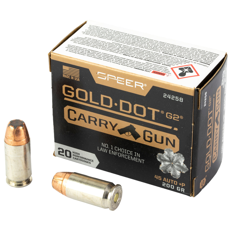 Speer Gold Dot Carry Gun Hollow Point 200 Grain .45 ACP/Auto 1080 fps 604544657937
