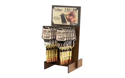Caliber Gourmet Gold 308 Bullet Shell Keychain Bottle Opener, Display of 24 CBG-1017
