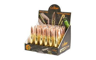 Caliber Gourmet Novelty Bullet Ballpoint Pen, Brass, Gold, Box of 24 CBG-DB-04
