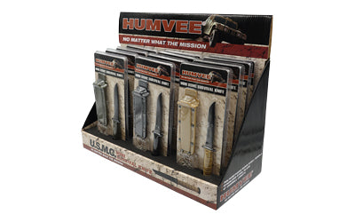 Caliber Gourmet Humvee USMC Neck Knife Counter Display Set 12 Pieces w/ Sheaths HMV-DB-USMC