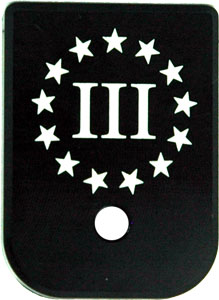 Cruxord Aluminum 3% Flag Magazine Base Plate Fits Glock 17/19/22/23