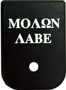 Cruxord Aluminum Molon Labe Magazine Base Plate Fits Glock 17/19/22/23