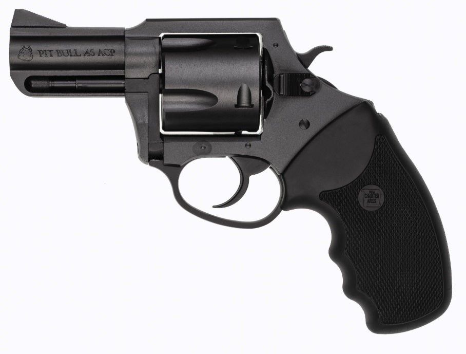 Charter Arms 63520 Mag Pug Large 357 Mag, 5 Shot 2.20" Black Nitride Steel Barrel, Cylinder & Frame w/Black Finger Grooved Rubber Grip