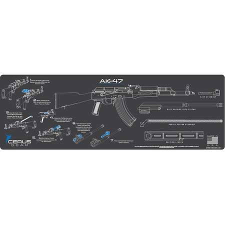 Cerus Gear 12" x 36" AK-47 Instructional Armorer's ProMat Grey