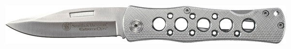 S&W Extreme Ops Lockback Folding Knife 3.5" Drop Point Blade Aluminum Handle