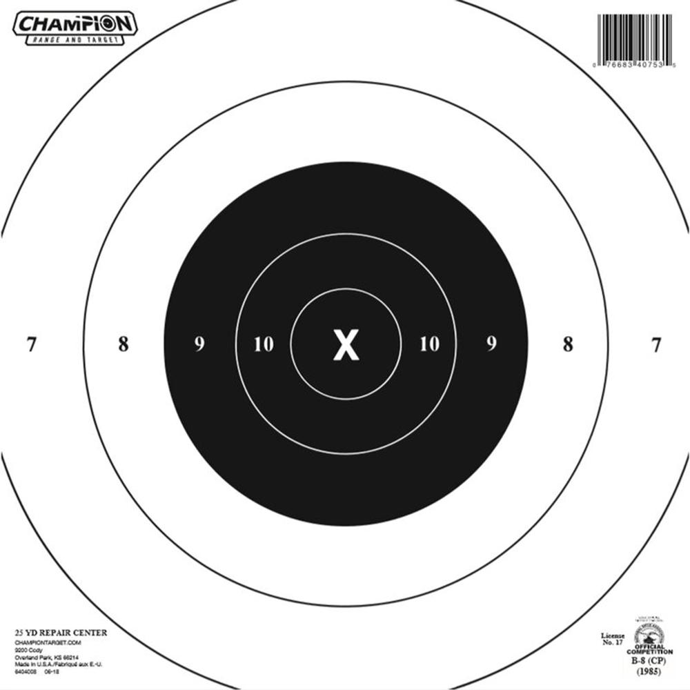 Champion GB-8(CP) Official NRA 25 Yard Timed and Rapid Fire Targets - 12/ct