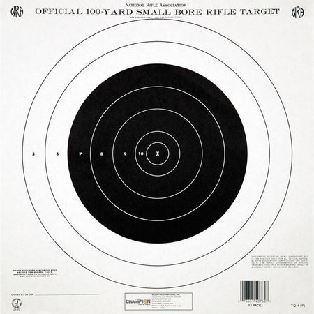 Champion NRA Paper Targets TQ-4(P) Single Bull 100yd 100-Pack